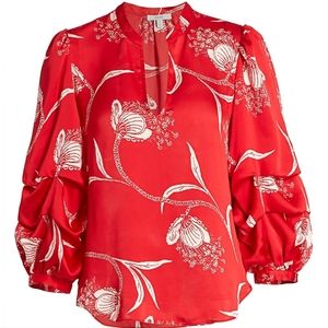 NWT Joie Samyra Floral Puff Sleeve Blouse